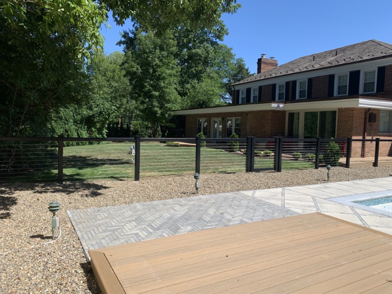 modern safety fence for luxury ohio home