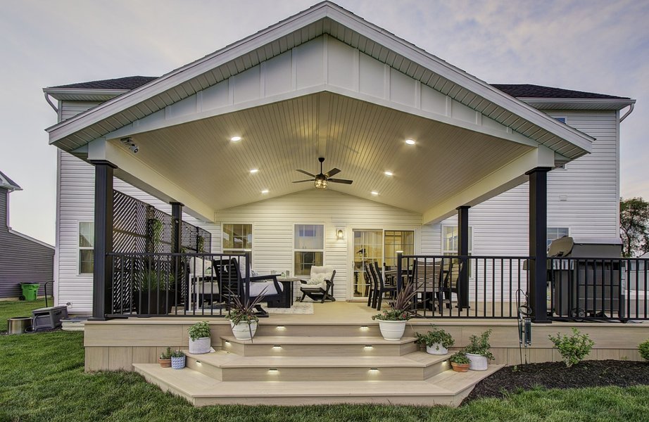 composite deck and steps install