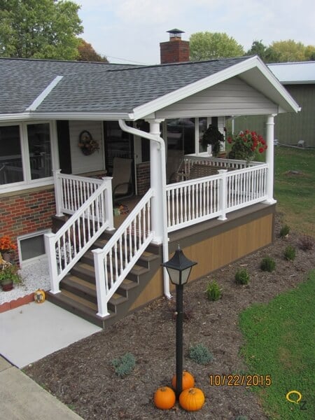 composite decking deck builder fence installation fence company decking material porch railing awning